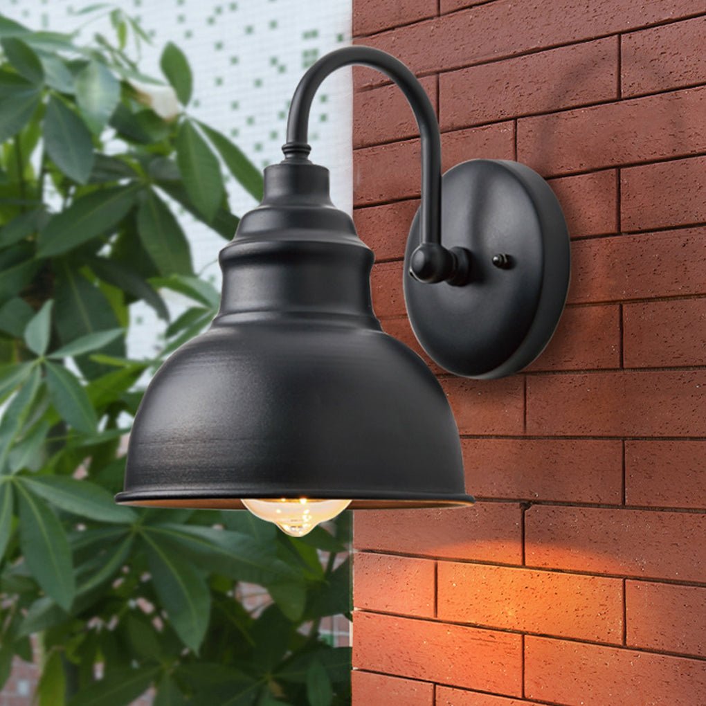 Retro Waterproof Exterior Wall Light with Light Sensor Dusk to Dawn Outdoor Sconce for Garden Balcony