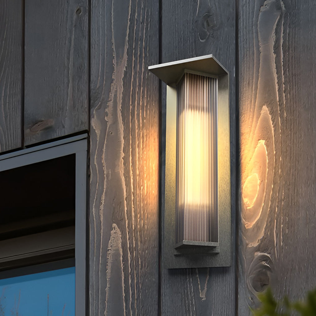 Retro Waterproof Solar LED Wall Sconce Aluminum Exterior Light for Patio and Garden