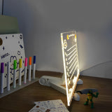 Rewritable LED Acrylic Message Board Table Lamp with Warm White Lighting and Tripod Holder