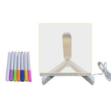 Rewritable LED Acrylic Message Board Table Lamp with Warm White Lighting and Tripod Holder