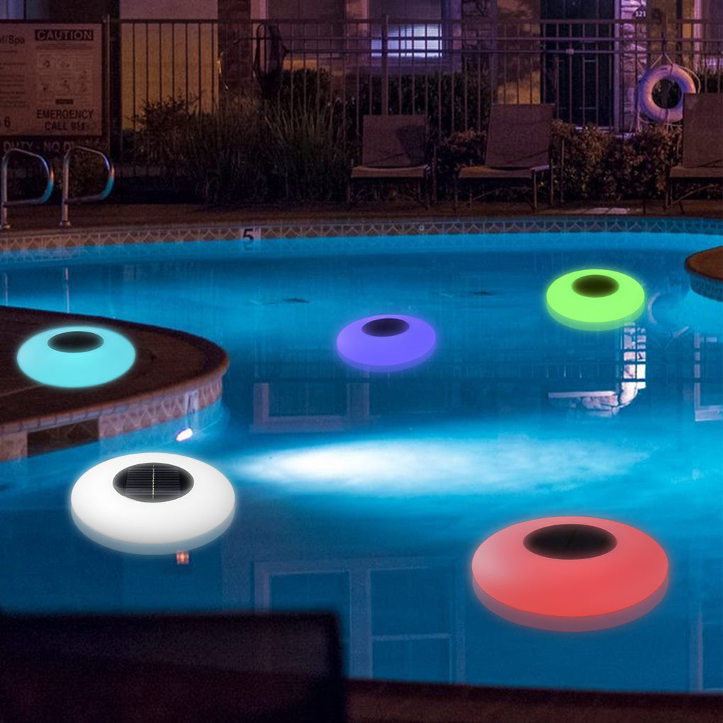 RGB Color Changing Solar Pool Lights Waterproof LED Floating Outdoor Pond and Garden Lighting