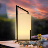 RGB Solar Powered Outdoor Lantern Waterproof Rechargeable LED Floor Lamp for Garden and Camping