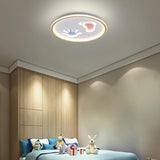 20 Inch Modern LED Kids Room Ceiling Light Hand and Footprint Design Acrylic Flush Mount Fixture