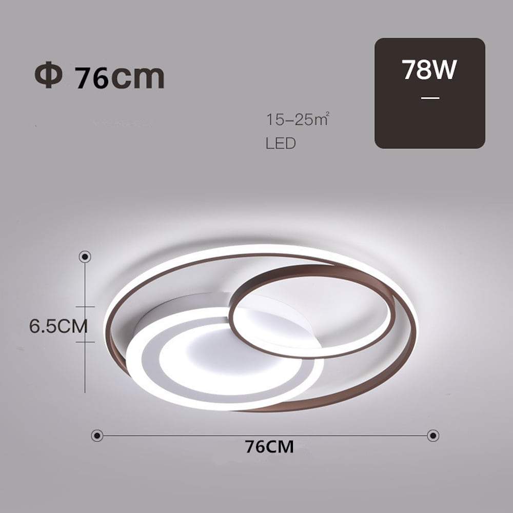 3 Ring Dimmable LED Modern Flush Mount Ceiling Light for Living Room and Bedroom