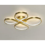 Modern Geometric Circle Flower LED Flush Mount Ceiling Light Dimmable Artistic Fixture