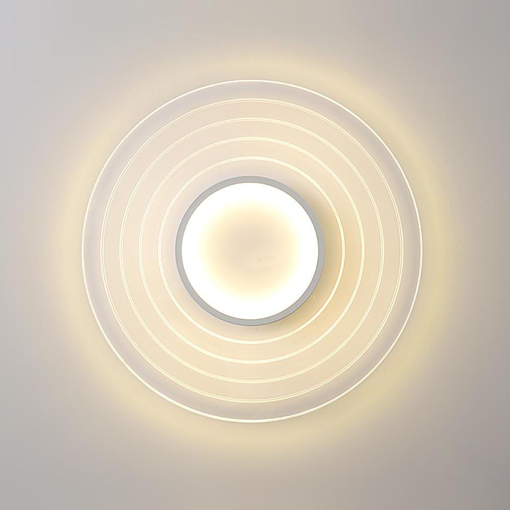 Modern Geometric Multiple Circles Dimmable LED Flush Mount Ceiling Light Fixture for Living Room