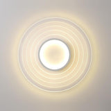 Modern Geometric Multiple Circles Dimmable LED Flush Mount Ceiling Light Fixture for Living Room