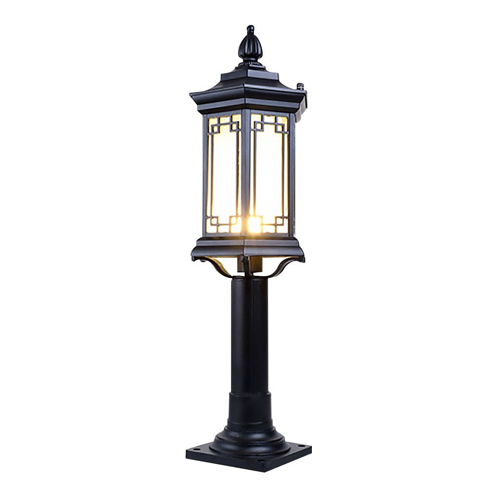Rhombus Design Asian Inspired Outdoor Garden Pathway Light in Die Cast Aluminum