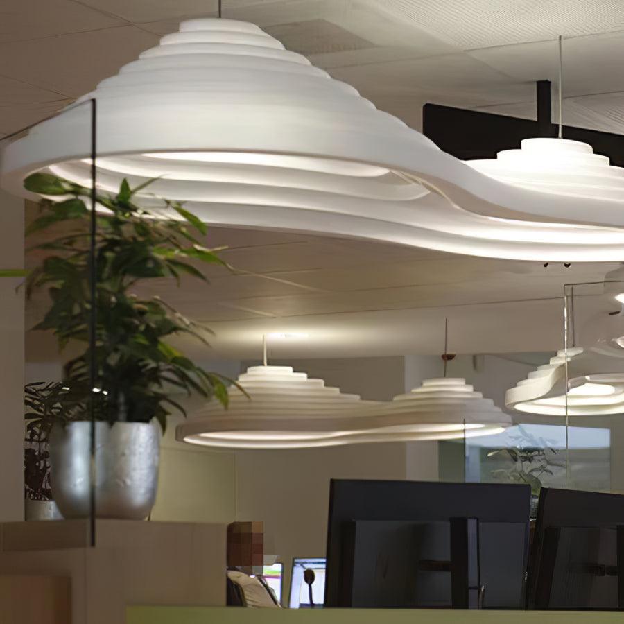 Rice Field Acoustic Pendant Light Modern Acrylic LED Ceiling Lamp for Interior Decor