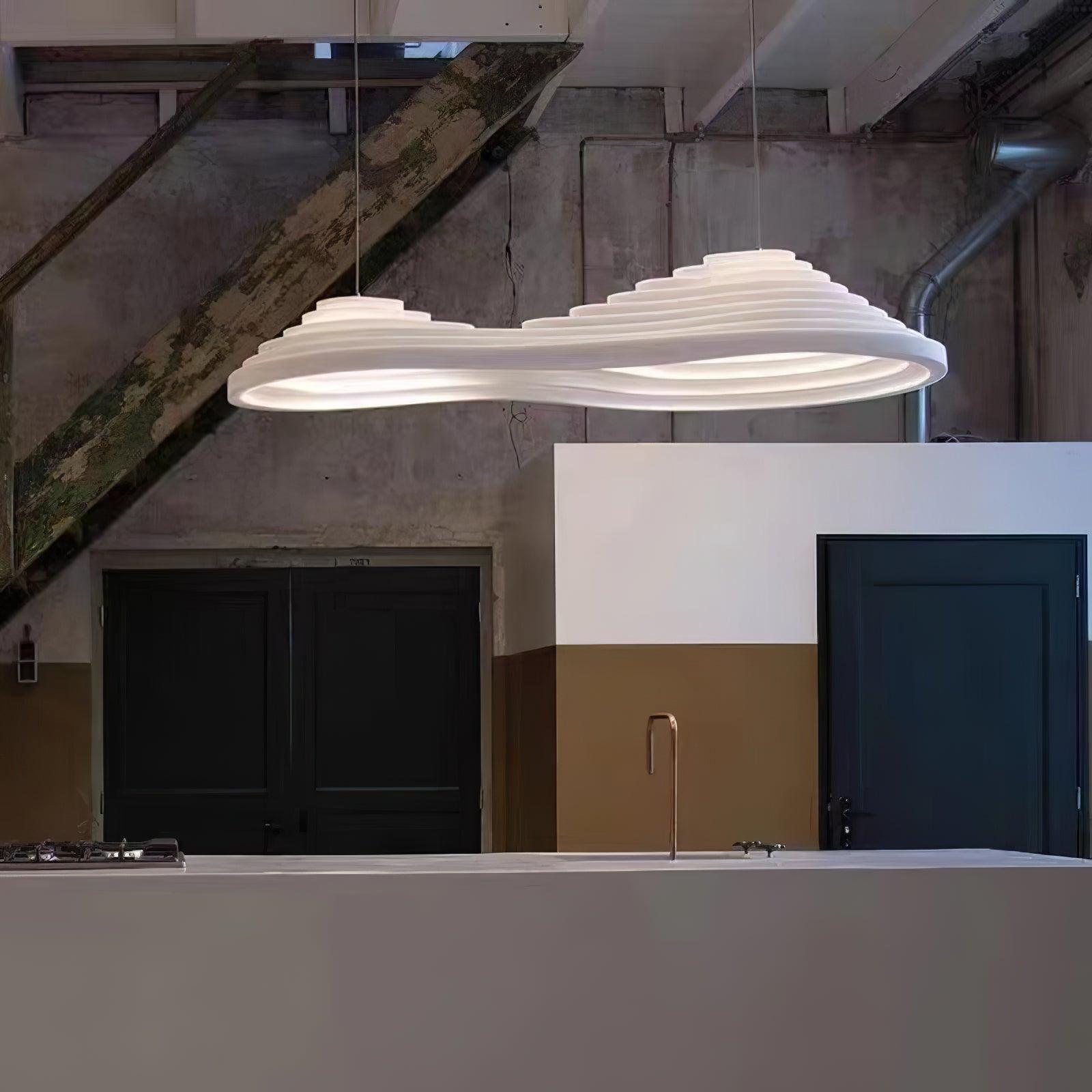 Rice Field Acoustic Pendant Light Modern Acrylic LED Ceiling Lamp for Interior Decor