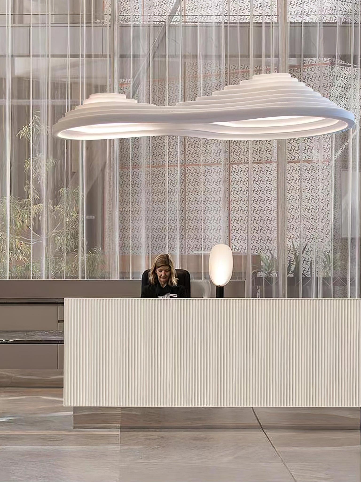 Rice Field Acoustic Pendant Light Modern Acrylic LED Ceiling Lamp for Interior Decor