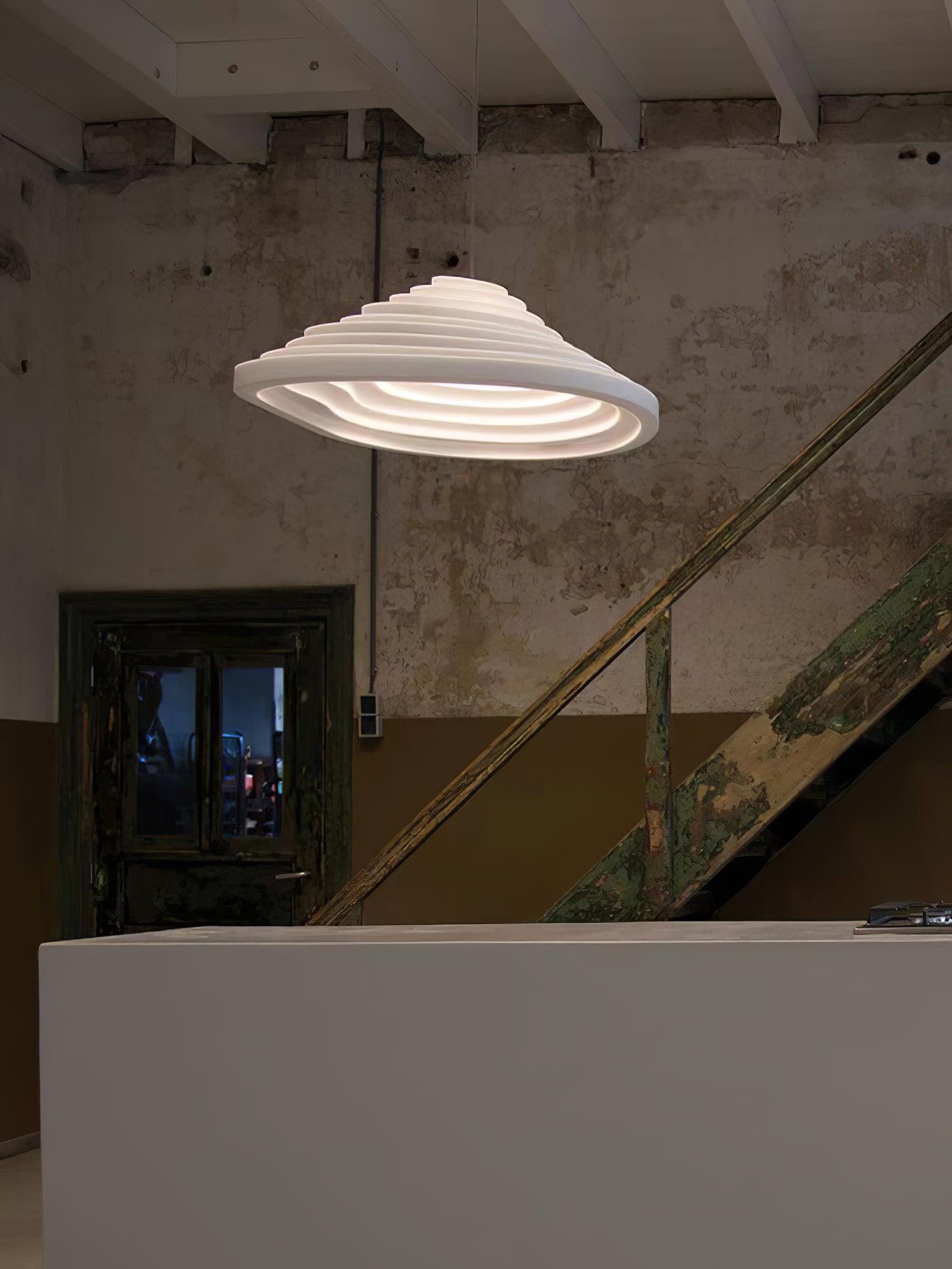 Rice Field Acoustic Pendant Light Modern Acrylic LED Ceiling Lamp for Interior Decor