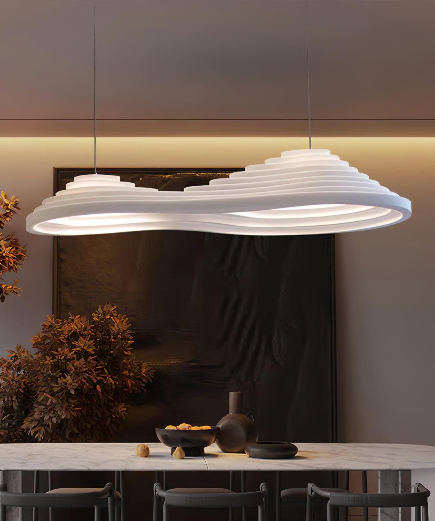 Rice Field Acoustic Pendant Light Modern Acrylic LED Ceiling Lamp for Interior Decor