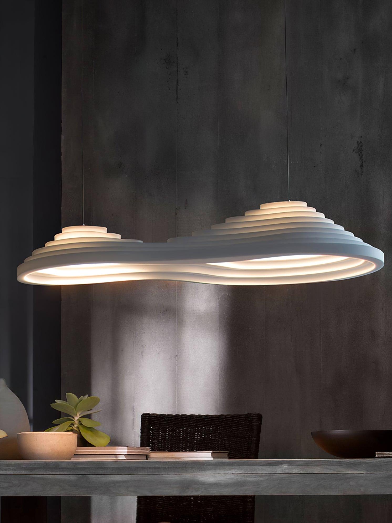 Rice Field Acoustic Pendant Light Modern Acrylic LED Ceiling Lamp for Interior Decor