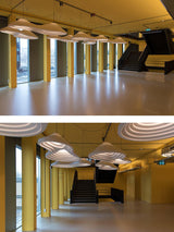Rice Field Acoustic Pendant Light Modern Acrylic LED Ceiling Lamp for Interior Decor