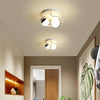 Modern Nordic LED Flush Mount Ceiling Light 2 Globe Cluster Design for Hallway and Bedroom