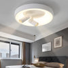 Modern Round LED Flush Mount Ceiling Light White Black Finish for Bedroom and Living Room