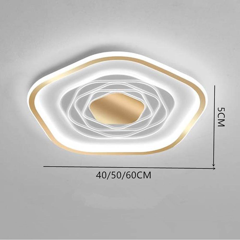 Modern Hexagonal Abstract LED Flush Mount Ceiling Light Geometric Acrylic Fixture for Bedroom