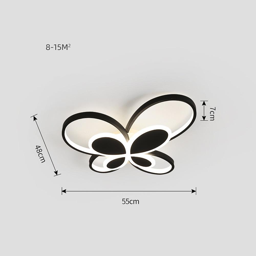 Modern Butterfly Shaped Dimmable LED Flush Mount Ceiling Light for Kids Bedroom and Nursery