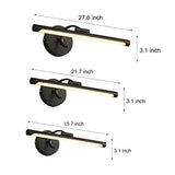 Rotatable Copper LED Vanity Light Bar Modern Bathroom Mirror Sconce with 3 Color Lighting Modes