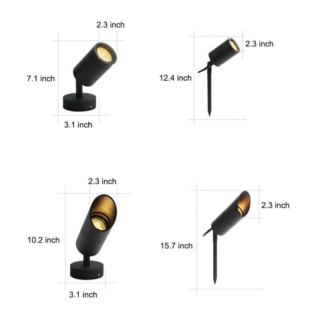 Rotatable Outdoor LED Landscape Spotlight for Garden Pathways and Yard Lighting