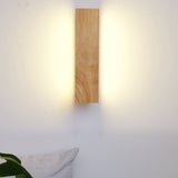 Rotatable Wood LED Wall Sconce Modern Minimalist Rectangular Lighting Fixture