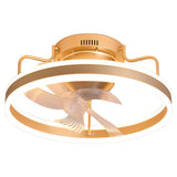 Modern 360 Degree Rotating Dimmable LED Ceiling Fan Light with Remote Control for Bedrooms and Living Rooms
