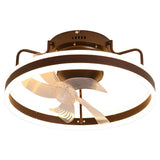 Modern 360 Degree Rotating Dimmable LED Ceiling Fan Light with Remote Control for Bedrooms and Living Rooms