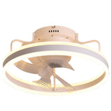 Modern 360 Degree Rotating Dimmable LED Ceiling Fan Light with Remote Control for Bedrooms and Living Rooms