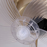 Modern 360 Degree Rotating Dimmable LED Ceiling Fan Light with Remote Control for Bedrooms and Living Rooms
