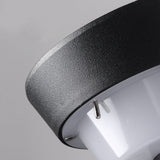 Round Black Solar LED Pathway Light Waterproof Outdoor Garden Bollard with Ground Stake for Landscape Lighting