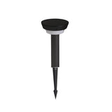 Round Black Solar LED Pathway Light Waterproof Outdoor Garden Bollard with Ground Stake for Landscape Lighting