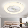 22 Inch Modern Low Profile Bladeless Ceiling Fan with LED Light and Remote Control 3 Speed