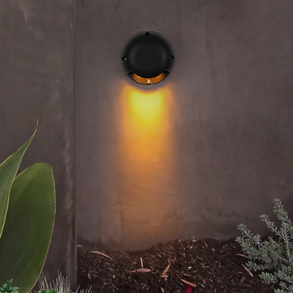 Round LED Surface Mount Step Light Waterproof Outdoor Landscape Decking Pathway Lighting