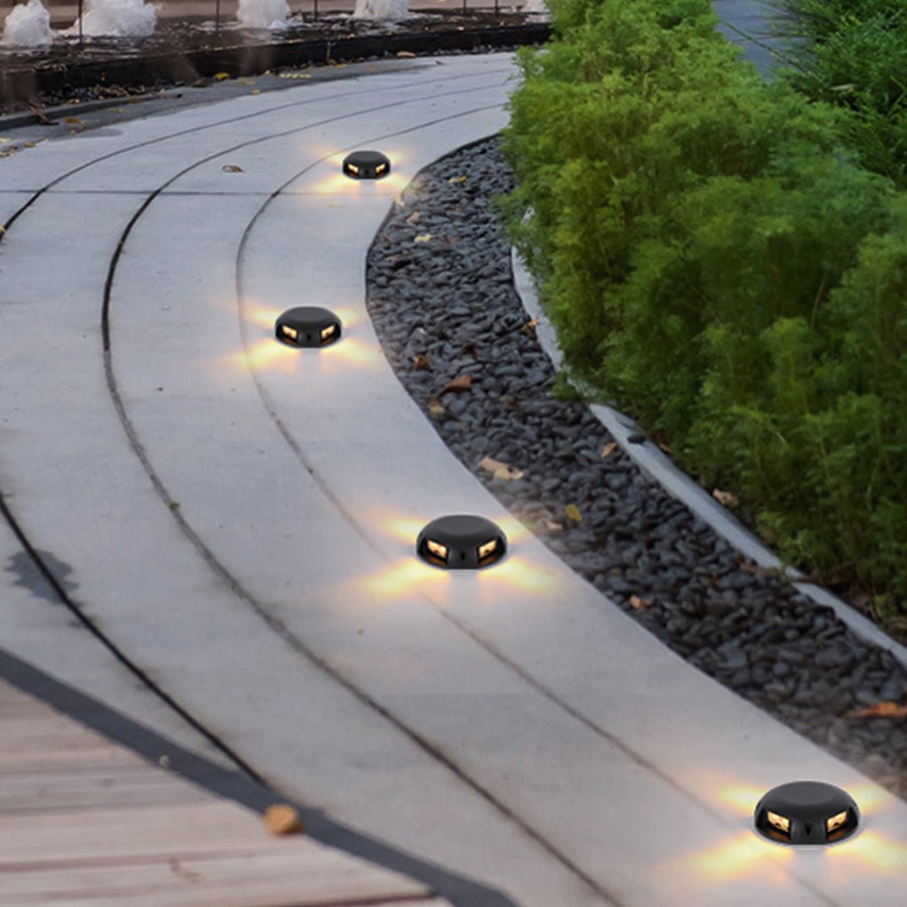 Round LED Surface Mount Step Light Waterproof Outdoor Landscape Decking Pathway Lighting