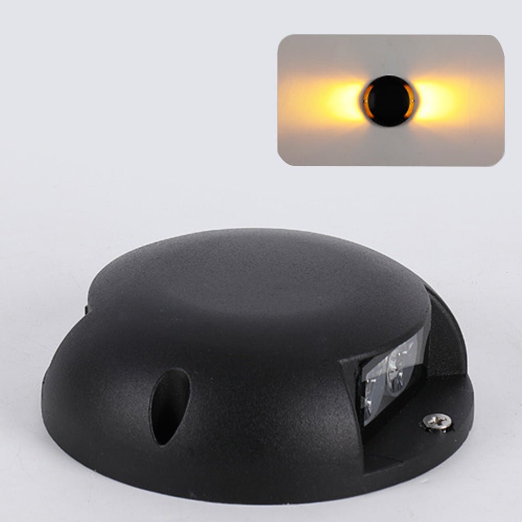 Round LED Surface Mount Step Light Waterproof Outdoor Landscape Decking Pathway Lighting