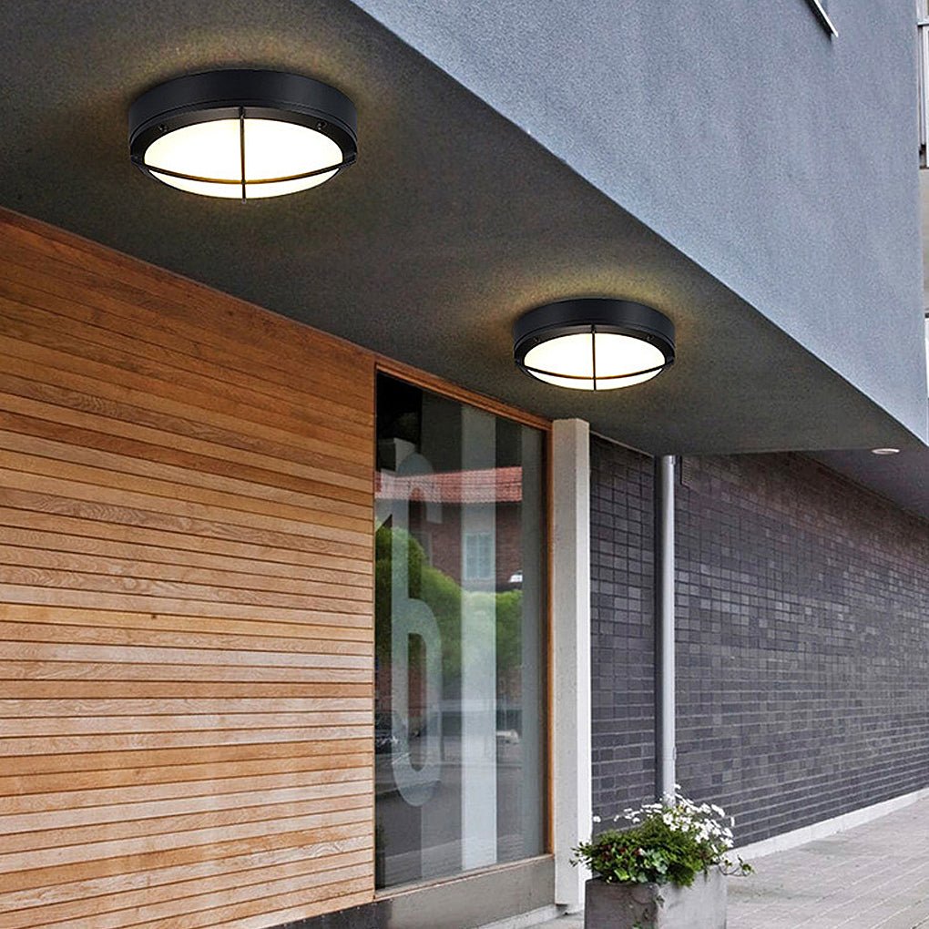 Modern Round IP66 Waterproof LED Outdoor Wall and Ceiling Light for Patio and Balcony