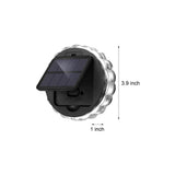 Round Solar LED Outdoor Wall Light Waterproof Petal Sconce with Remote for Garden Fence and Deck