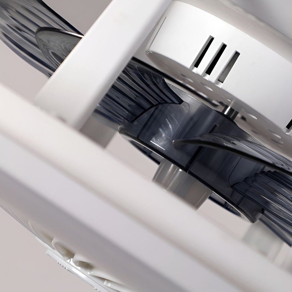 Modern Black Round Bladeless Ceiling Fan with Stepless Dimmable LED Light and Remote Control
