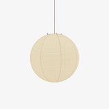Round Washi Paper Pendant Light Japanese Style Handmade Lantern Ceiling Lamp for Indoor Illumination