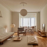 Round Washi Paper Pendant Light Japanese Style Handmade Lantern Ceiling Lamp for Indoor Illumination