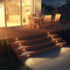 Round White Stainless Steel LED Deck Step Lights IP67 Waterproof Outdoor Inground Well Lighting Set