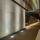 Round White Stainless Steel LED Deck Step Lights IP67 Waterproof Outdoor Inground Well Lighting Set