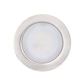 Round White Stainless Steel LED Deck Step Lights IP67 Waterproof Outdoor Inground Well Lighting Set