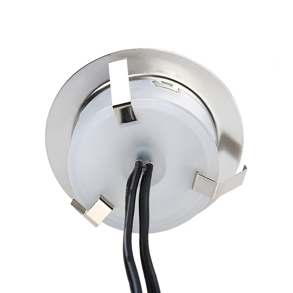 Round White Stainless Steel LED Deck Step Lights IP67 Waterproof Outdoor Inground Well Lighting Set