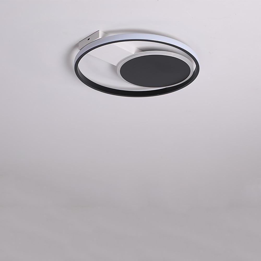 Modern Dual Circle LED Flush Mount Ceiling Light for Bedroom and Living Room 16 Inch 30W