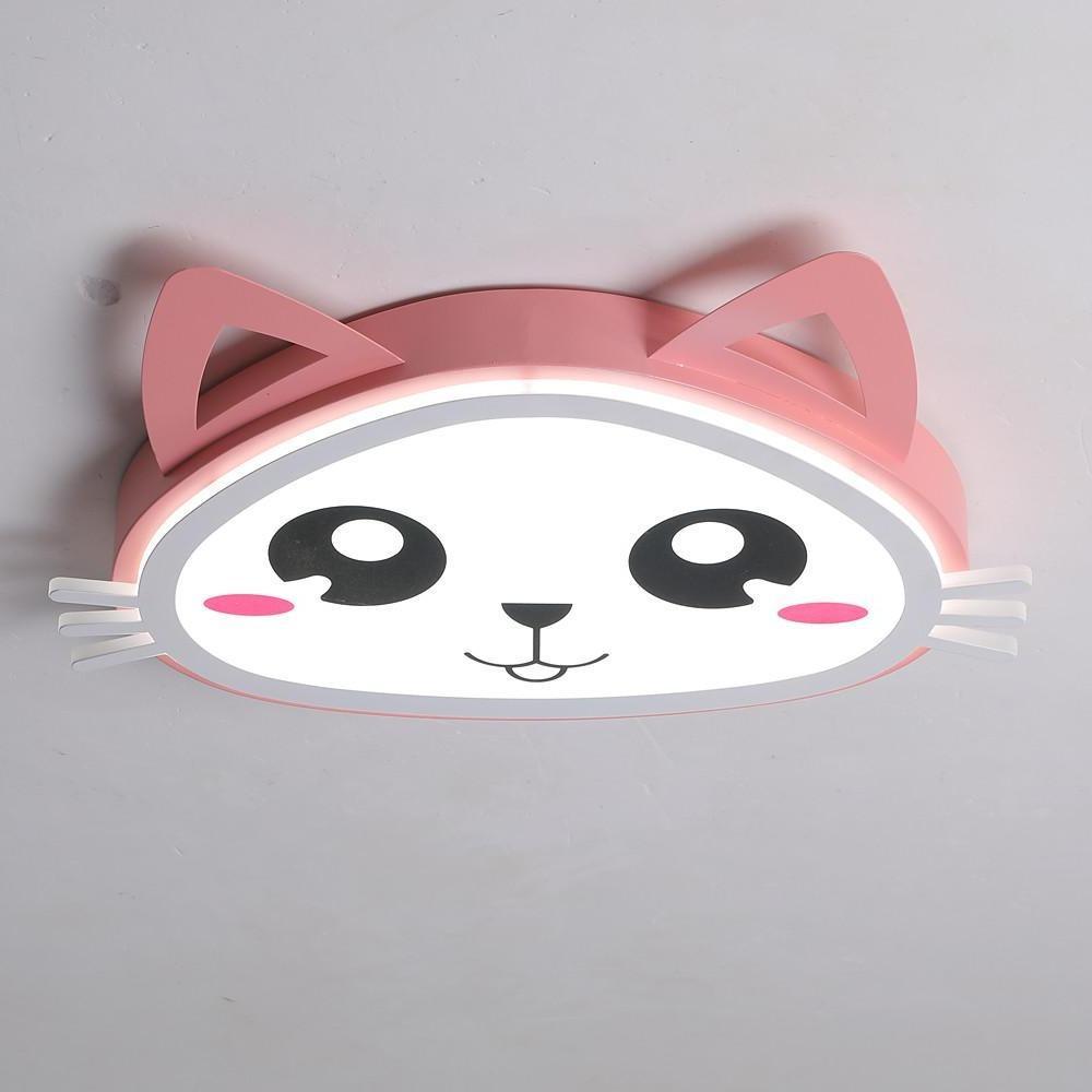 Cute Kitten Shape LED Flush Mount Ceiling Light for Kids Bedroom and Nursery