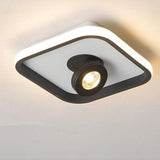 Modern Adjustable Square LED Ceiling Flush Mount Spotlight for Hallways and Porches