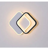 Modern Geometric Square Acrylic LED Flush Mount Ceiling Light for Living Room and Hallway