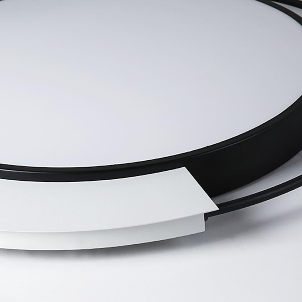 Modern LED Flush Mount Ceiling Light Round Aluminum 18 Inch Low Profile Fixture for Bedroom